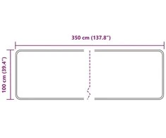 Kilimėlis MARSA Pilka 100 x 350 cm Poliesteris ir PVC