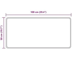Kilimėlis MARSA Pilka 50 x 100 cm Poliesteris ir PVC