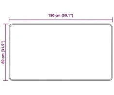 Kilimėlis MARSA Pilka 80 x 150 cm Poliesteris ir PVC