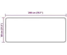 Kilimėlis MARSA Pilka 80 x 200 cm Poliesteris ir PVC
