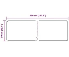 Kilimėlis MARSA Pilka 50 x 350 cm Poliesteris ir PVC
