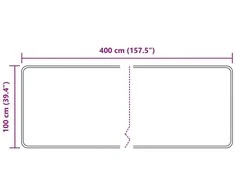 Kilimėlis MARSA Pilka 100 x 400 cm Poliesteris ir PVC
