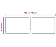 Kilimėlis MARSA Pilka 50 x 400 cm Poliesteris ir PVC