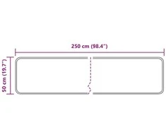 Kilimėlis MARSA Pilka 50 x 250 cm Poliesteris ir PVC