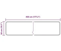 Kilimėlis MARSA Pilka 50 x 450 cm Poliesteris ir PVC