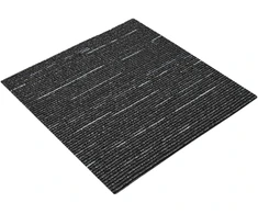 Kilimų plytelė Dryžuota Juoda 50 x 50 cm 36 pcs PP ir Bitumas