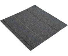 Kilimų plytelė Vidutinė pilka su juostelėmis 50 x 50 cm 4 pcs