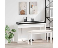 Klaviatūros stovas Balta 120 x 32 x 64 cm Apdirbta mediena