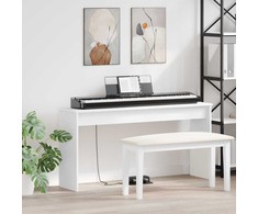 Klaviatūros stovas Balta 130 x 32 x 64 cm Apdirbta mediena