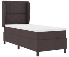Kiemas lova su galvūgalio Tamsiai ruda 80 x 200 cm audinys