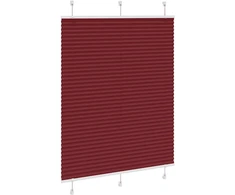 Klostuotos žaliuzės, bordo spalvos, 110x100 cm, audinys, plotis 109,4 cm, poliesteris