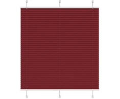 Klostuotos žaliuzės, bordo spalvos, 115x100 cm, audinys, plotis 114,4 cm, poliesteris