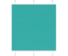Klostuotos žaliuzės, petroletiškai žalios, 115x150 cm, audinys, plotis 114,4 cm, poliesteris