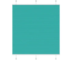 Klostuotos žaliuzės, petroletiškai žalios, 120x100 cm, audinys, plotis 119,4 cm, poliesteris