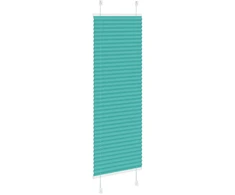 Klostuotos žaliuzės, petroletiškai žalios, 45x150 cm, audinys, plotis 44,4 cm, poliesteris