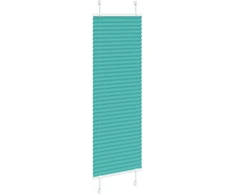 Klostuotos žaliuzės, petroletiškai žalios, 45x100 cm, audinys, plotis 44,4 cm, poliesteris