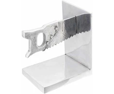 Knygų atramos 2 pcs Sidabro 11 x 14 x 17,5 cm Aliuminis