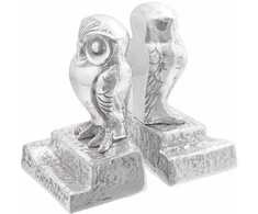 Knygų atramos 2 pcs Sidabro 12 x 9 x 19 cm Aliuminis