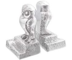 Knygų atramos 2 vnt. Sidabro 12 x 9 x 19 cm Aliuminis