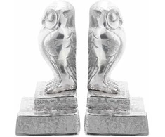 Knygų atramos 2 pcs Sidabro 12 x 9 x 19 cm Aliuminis