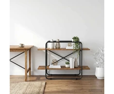 Knygų lentyna 2 aukštų 100 x 35 x 70 cm PB Ąžuolo mediena