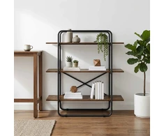 Knygų lentyna 3 aukštų 100 x 35 x 105 cm PB Dūminio ąžuolo