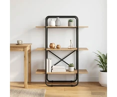 Knygų lentyna 3 aukštų 80 x 35 x 105 cm PB Artisano ąžuolo