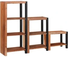 Knygų lentyna 3 pcs Ruda 50 x 30 x 110 cm