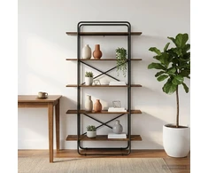 Knygų lentyna 5 aukštų 100 x 35 x 175,5 cm PB Dūminio ąžuolo