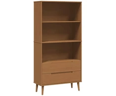 Knygų lentyna MOLDE 85 x 35 x 170,5 cm Pušies medienos masyvas