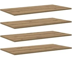 Knygų lentyna 4 pcs Ruda 80 x 40 x 1,5 cm Apdirbta mediena