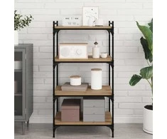 Knygų lentyna 4 pcs Ruda 60 x 40 x 1,5 cm Apdirbta mediena