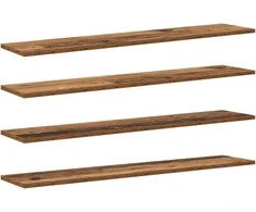 Knygų lentyna 4 pcs Ruda 100 x 20 x 1,5 cm Apdirbta mediena