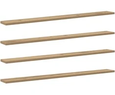 Knygų lentyna 4 pcs Ruda 100 x 10 x 1,5 cm Apdirbta mediena