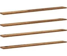 Knygų lentyna 4 pcs Ruda 100 x 10 x 1,5 cm Apdirbta mediena
