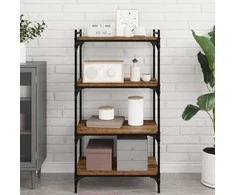 Knygų lentyna 4 pcs Ruda 60 x 40 x 1,5 cm Apdirbta mediena