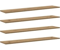 Knygų lentyna 4 pcs Ruda 100 x 20 x 1,5 cm Apdirbta mediena