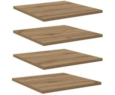 Knygų lentyna 4 pcs Ruda 40 x 40 x 1,5 cm Apdirbta mediena
