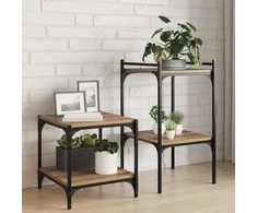 Knygų lentyna 4 pcs Ruda 40 x 40 x 1,5 cm Apdirbta mediena
