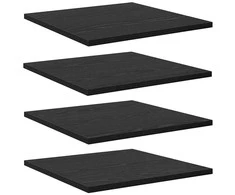 Knygų lentyna 4 pcs Juodas 40 x 40 x 1,5 cm Apdirbta mediena