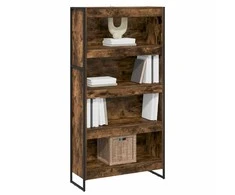 Knygų spinta 2 pcs Dūminis ąžuolas 80 x 30 x 155 cm
