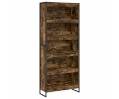 Knygų spinta 2 pcs Dūminis ąžuolas 80 x 30 x 189,5 cm