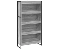Knygų spinta 2 pcs Pilkas Sonoma 80 x 30 x 155 cm