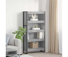 Knygų spinta 2 pcs Pilkas Sonoma 80 x 30 x 155 cm