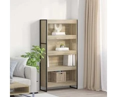 Knygų spinta 2 pcs Sonoma 80 x 30 x 155 cm Apdirbta mediena