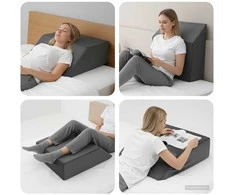 Koja pagalvė Paprastas Pilka 63 x 52 x 19 cm PU putos