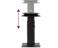 Koja valties sėdynei su 360° pasukimo mechanizmu, plienas