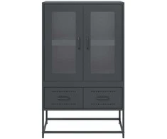 Komoda, antracito, 68x39x111,5 cm, plienas