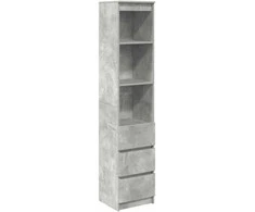 Komoda, betono pilkos spalvos, 37,5x35x180 cm apdirbta mediena