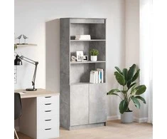 Komoda, betono pilkos spalvos, 70x35x180cm, apdirbta mediena